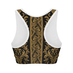 Ornamental Western Damask Print Women's Sports Bra