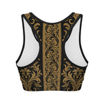 Ornamental Western Damask Print Women's Sports Bra