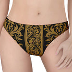 Ornamental Western Damask Print Women's Thong