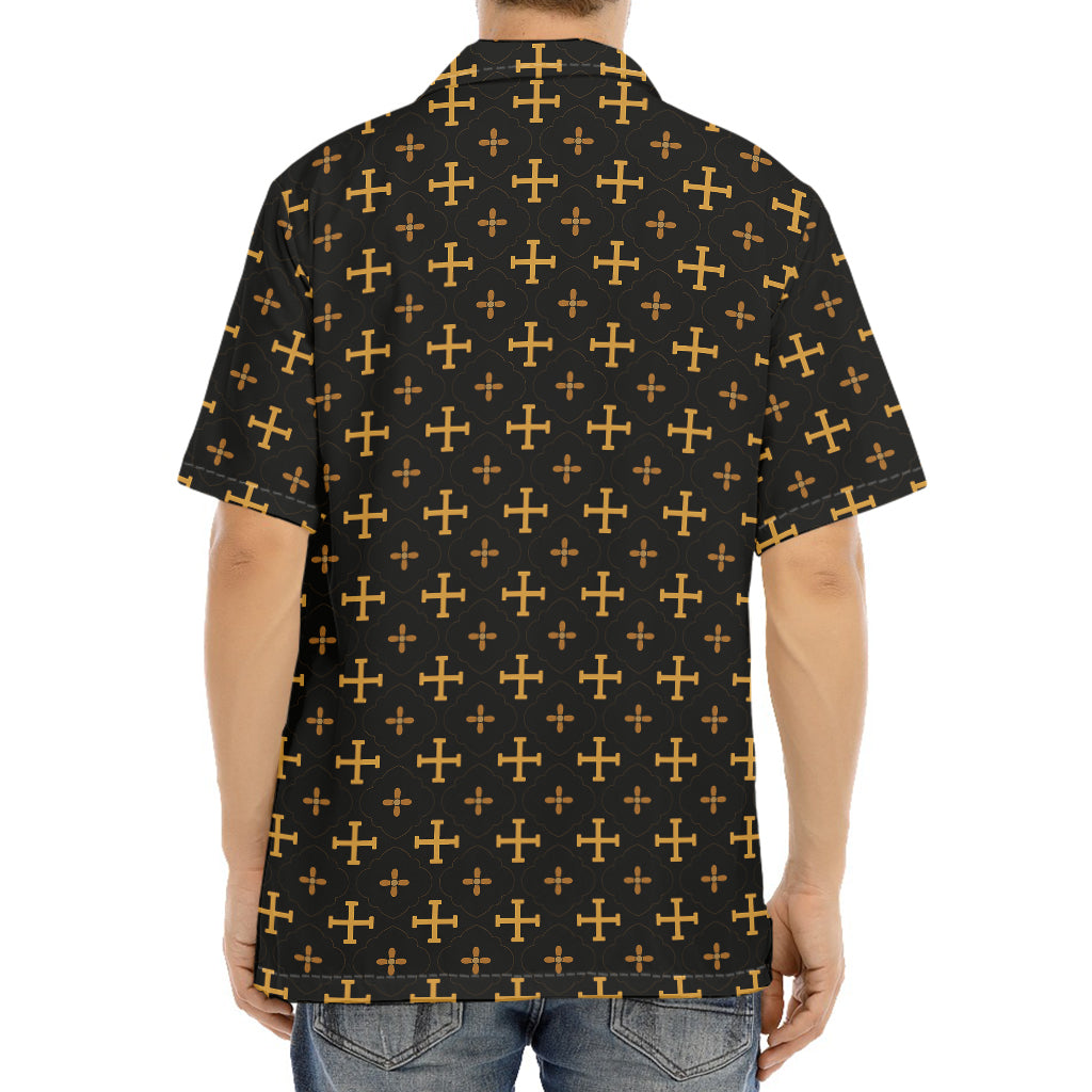 Orthodox Christian Pattern Print Aloha Shirt