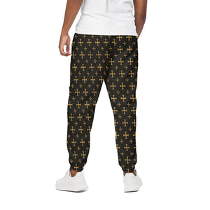 Orthodox Christian Pattern Print Cotton Pants