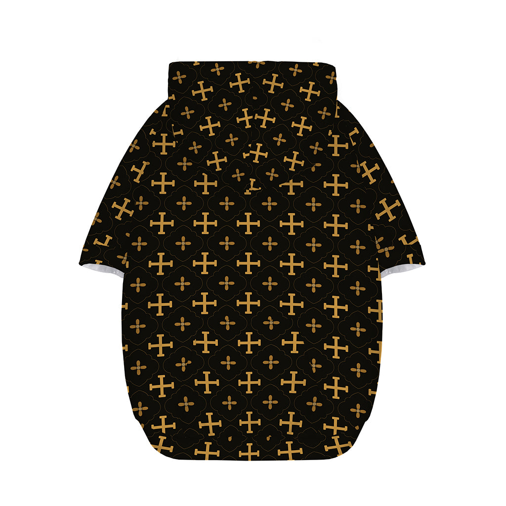 Orthodox Christian Pattern Print Dog Zip Up Hoodie