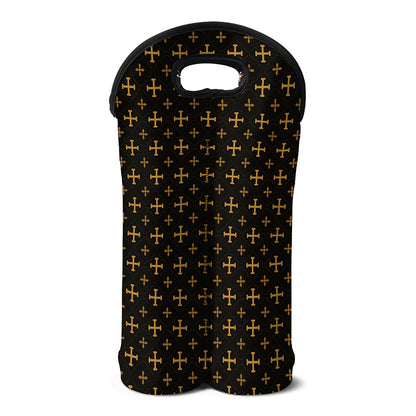 Orthodox Christian Pattern Print Double Neoprene Wine Tote