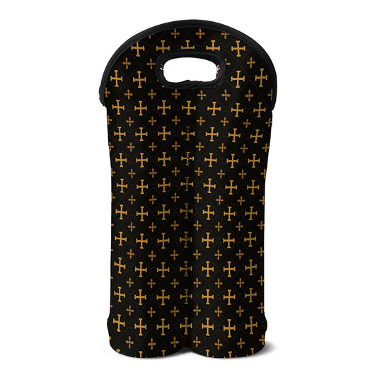 Orthodox Christian Pattern Print Double Neoprene Wine Tote