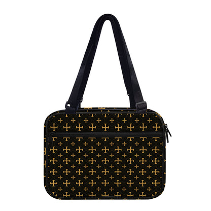 Orthodox Christian Pattern Print Double Strap Bible Bag