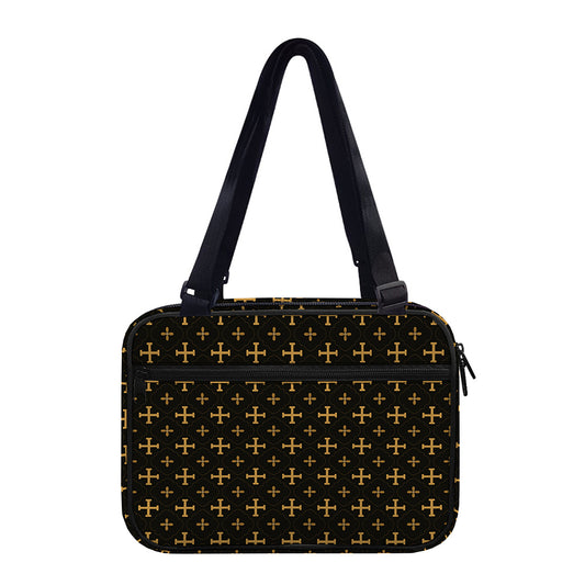 Orthodox Christian Pattern Print Double Strap Bible Bag