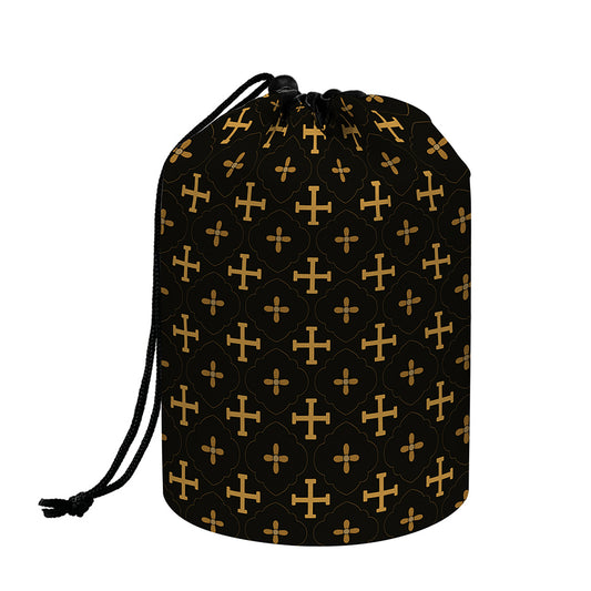 Orthodox Christian Pattern Print Drawstring Makeup Bag