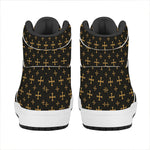 Orthodox Christian Pattern Print High Top Leather Sneakers