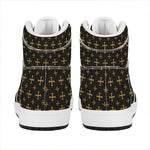 Orthodox Christian Pattern Print High Top Leather Sneakers