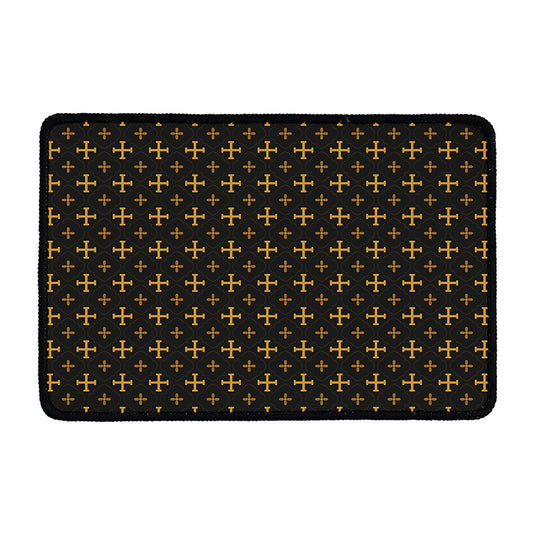 Orthodox Christian Pattern Print Kitchen Mat