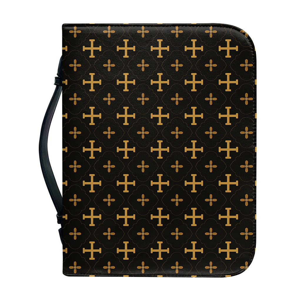 Orthodox Christian Pattern Print Leather Bible Cover