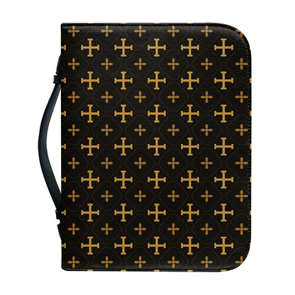 Orthodox Christian Pattern Print Leather Bible Cover