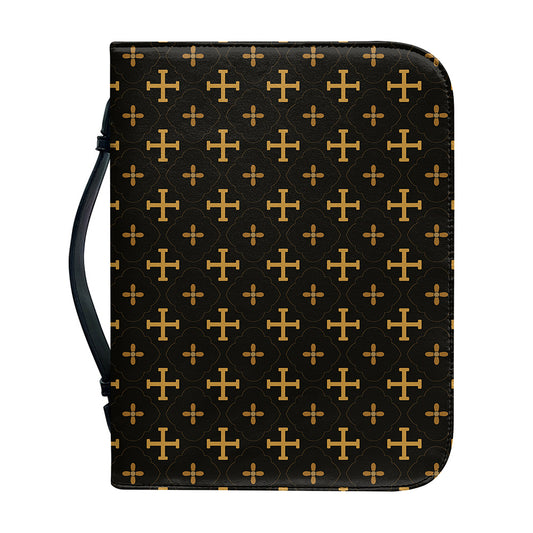 Orthodox Christian Pattern Print Leather Bible Cover