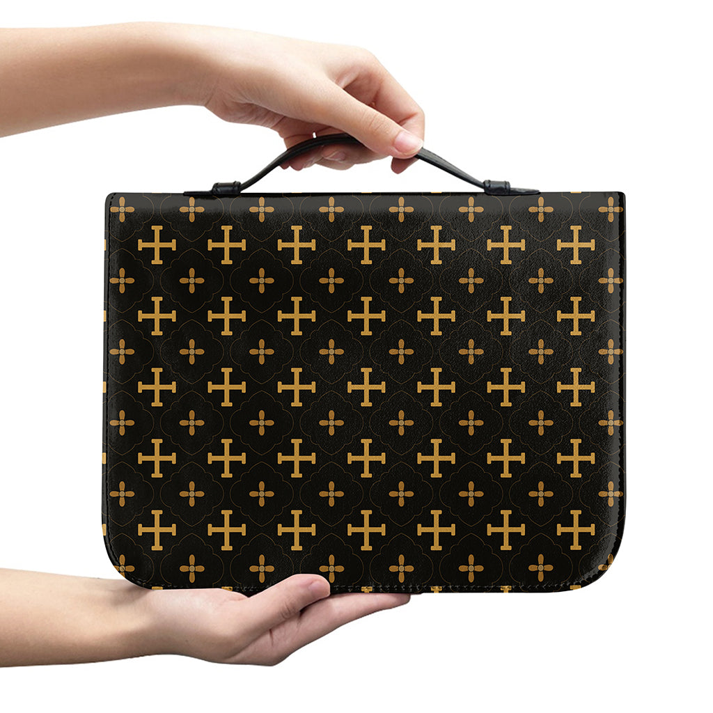 Orthodox Christian Pattern Print Leather Bible Cover