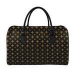 Orthodox Christian Pattern Print Leather Duffle Bag