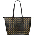 Orthodox Christian Pattern Print Leather Tote Bag With Zipper