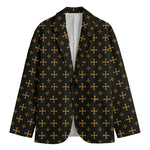 Orthodox Christian Pattern Print Men's Cotton Blazer