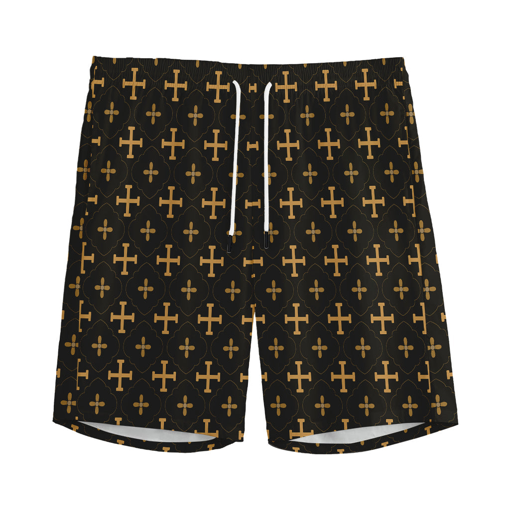 Orthodox Christian Pattern Print Men's Sports Shorts