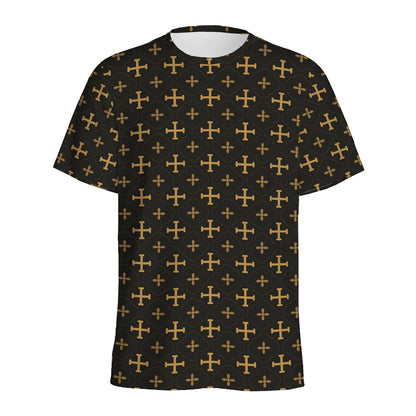 Orthodox Christian Pattern Print Men's Sports T-Shirt