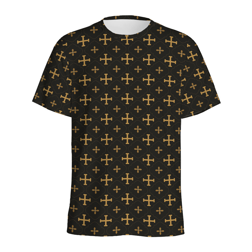 Orthodox Christian Pattern Print Men's Sports T-Shirt