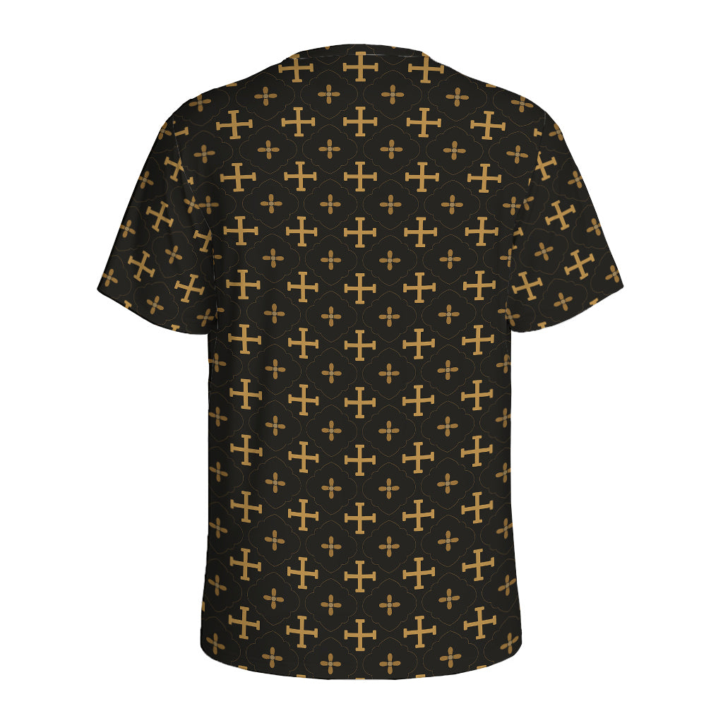 Orthodox Christian Pattern Print Men's Sports T-Shirt