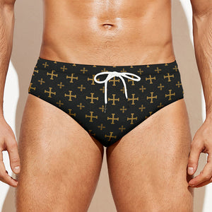 Orthodox Christian Pattern Print Men's Swim Briefs