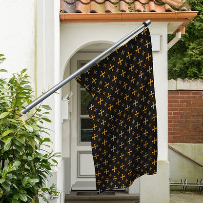 Orthodox Christian Pattern Print Polyester Flag
