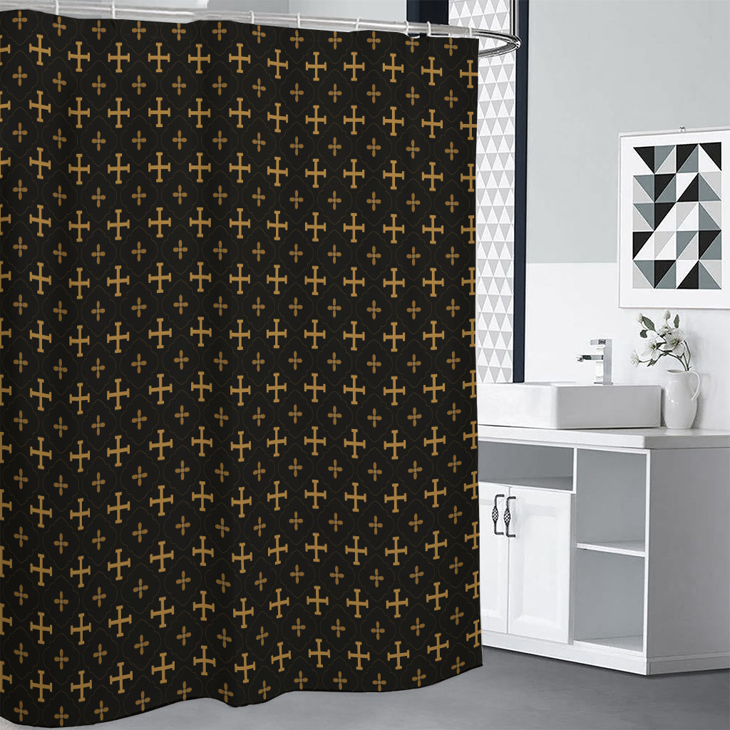 Orthodox Christian Pattern Print Premium Shower Curtain