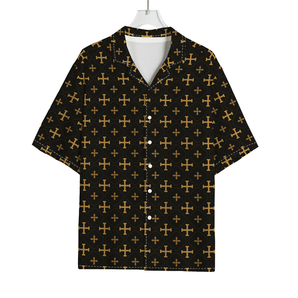 Orthodox Christian Pattern Print Rayon Hawaiian Shirt