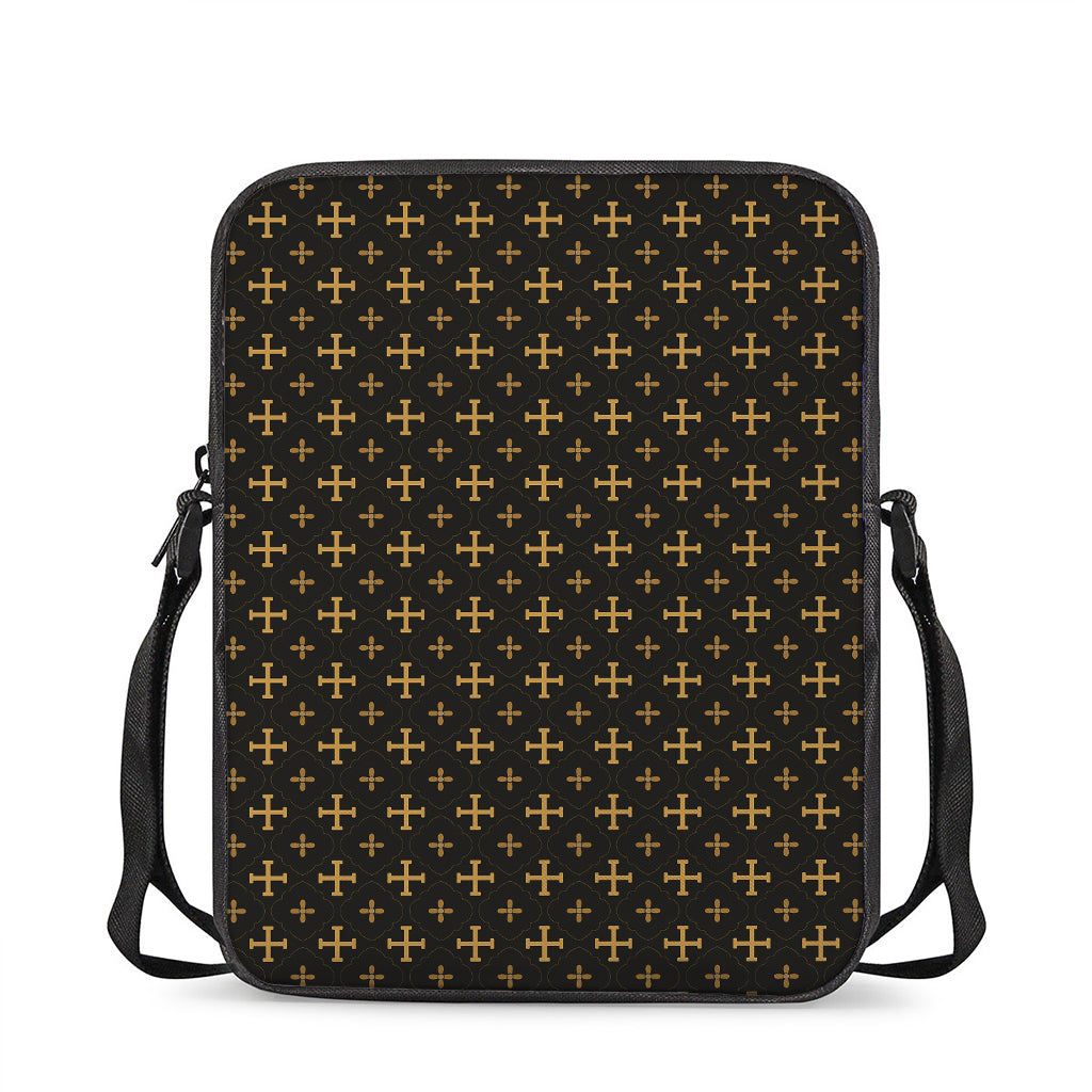 Orthodox Christian Pattern Print Rectangular Crossbody Bag