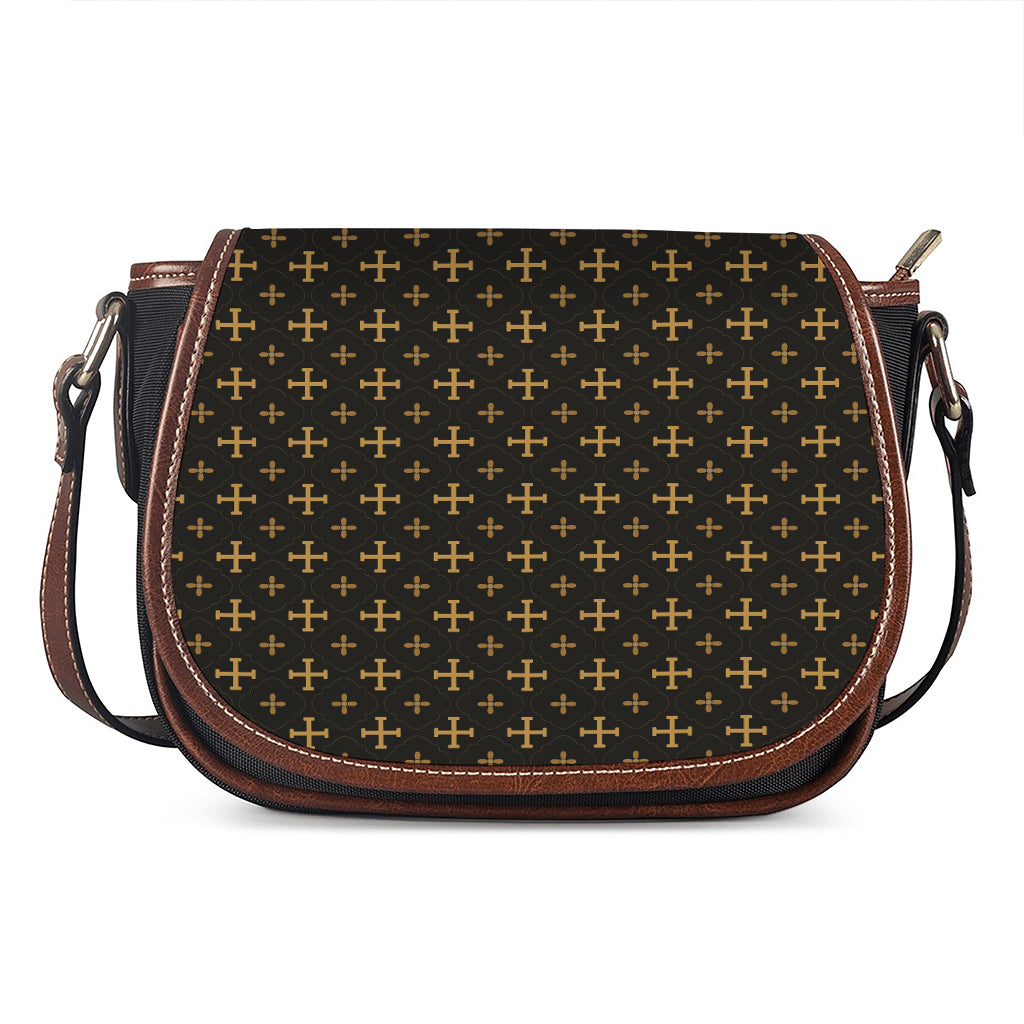 Orthodox Christian Pattern Print Saddle Bag