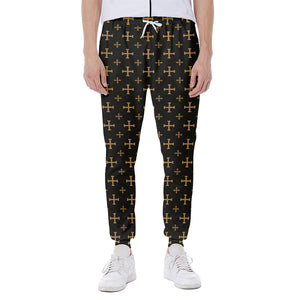 Orthodox Christian Pattern Print Scuba Joggers