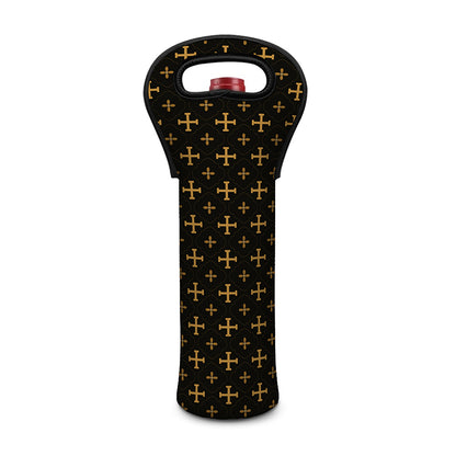 Orthodox Christian Pattern Print Single Neoprene Wine Tote