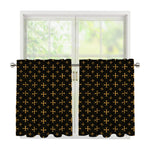 Orthodox Christian Pattern Print Tier Curtains