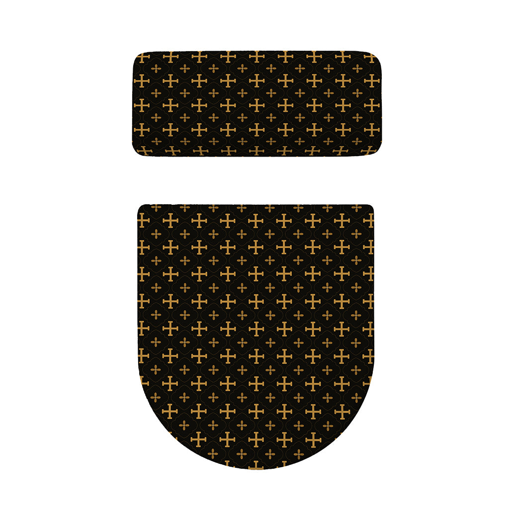 Orthodox Christian Pattern Print Toilet Lid And Tank Cover Set