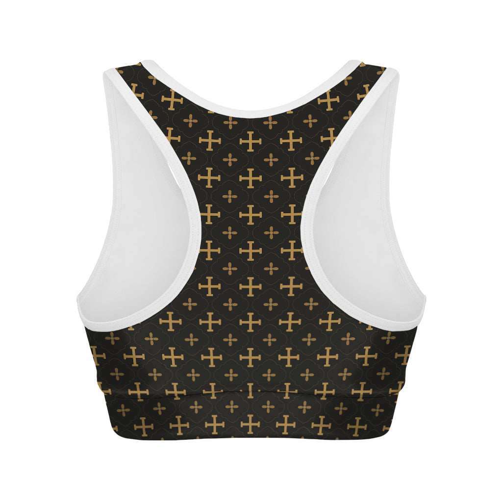 Orthodox Christian Pattern Print Women's Sports Bra