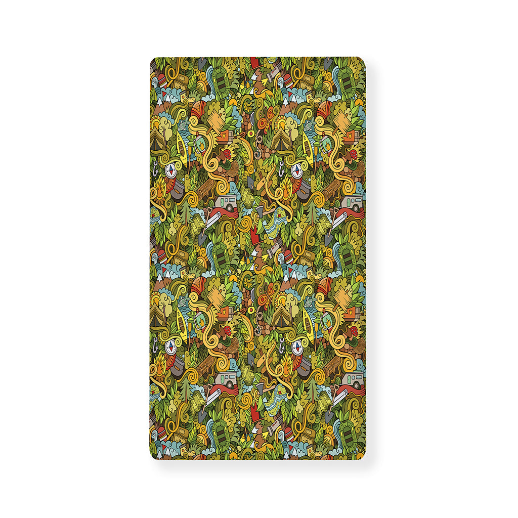 Outdoor Camping Pattern Print Baby Crib Sheet