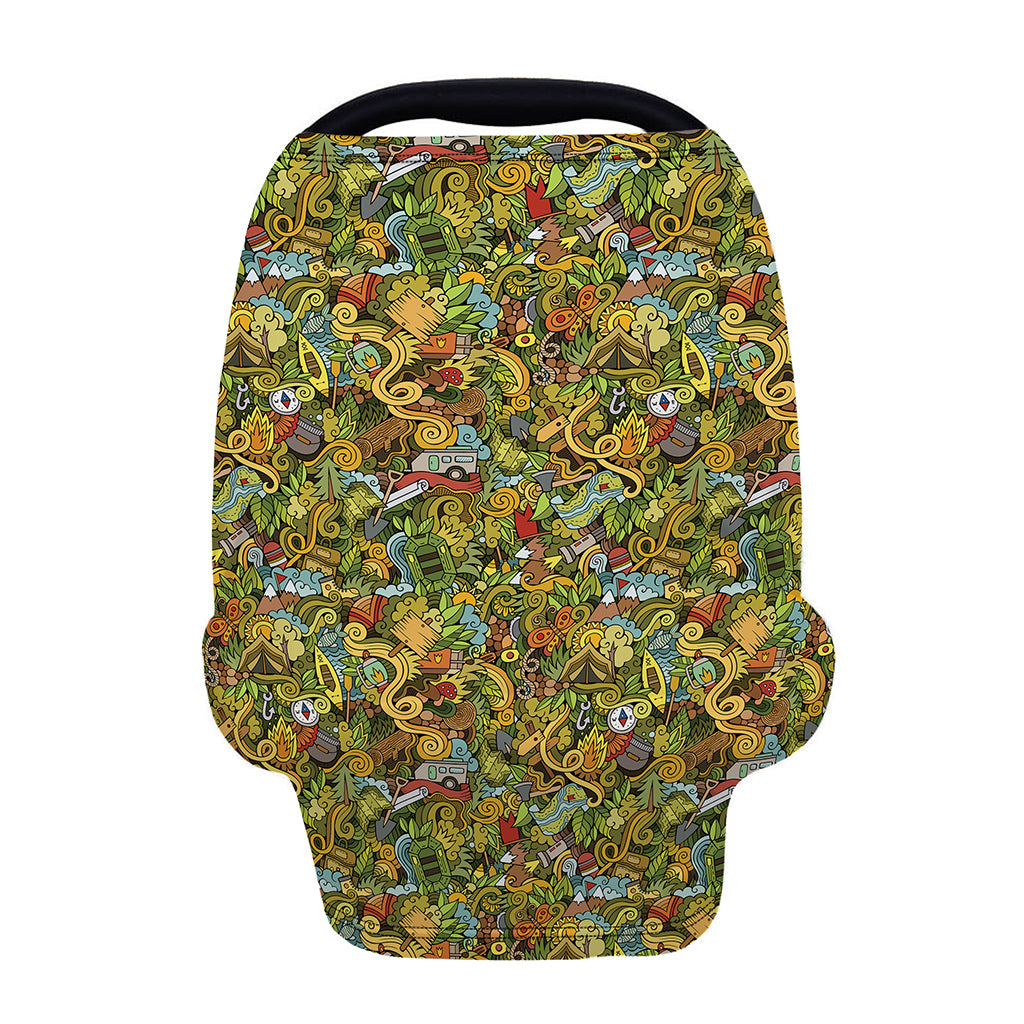 Outdoor Camping Pattern Print Baby Seat Cover