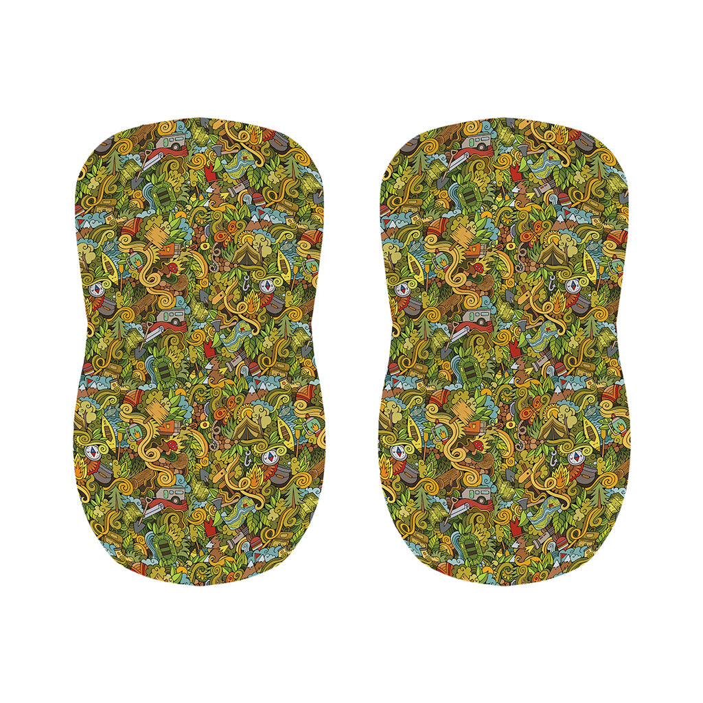 Outdoor Camping Pattern Print Bar Stool Covers