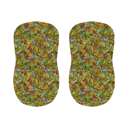 Outdoor Camping Pattern Print Bar Stool Covers