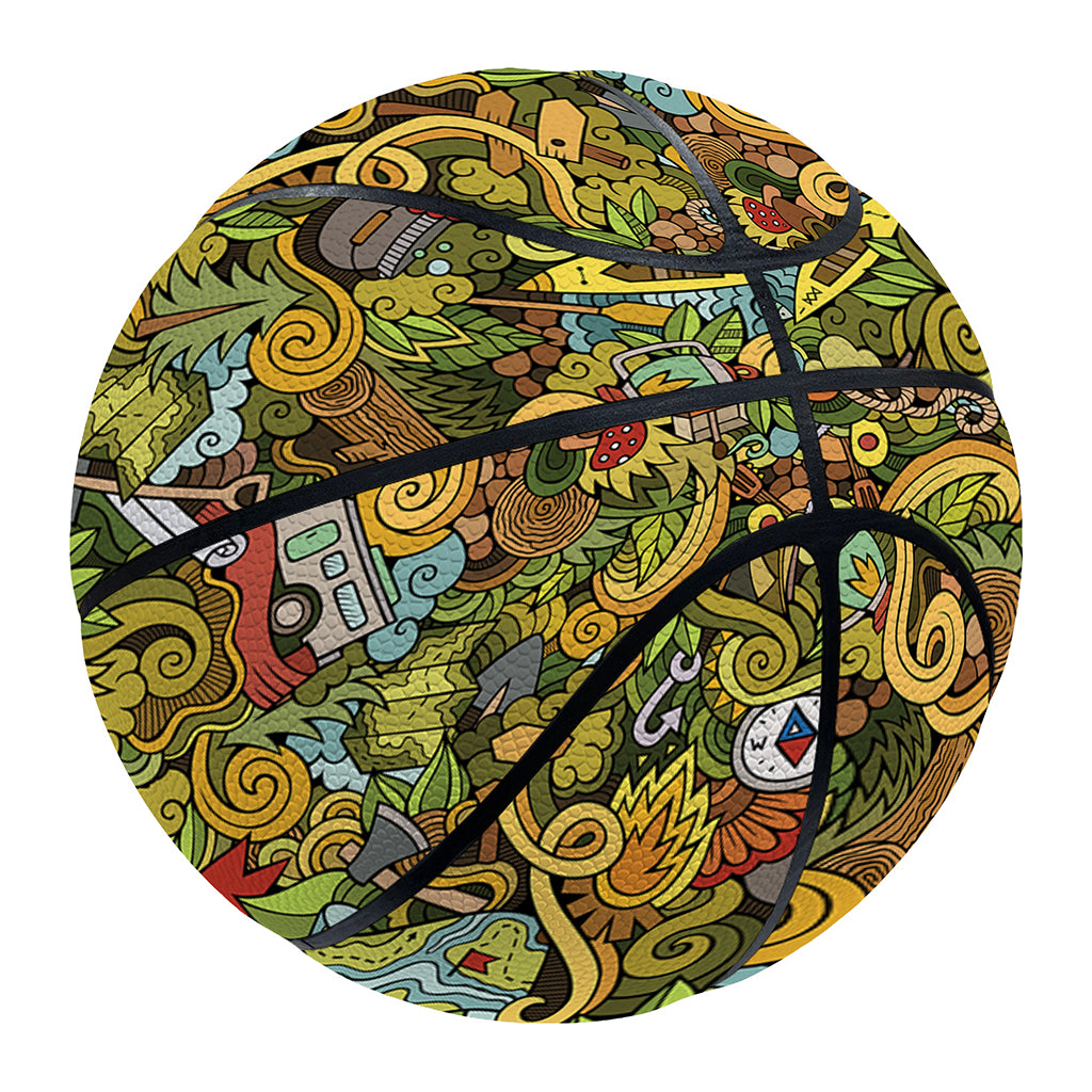 Outdoor Camping Pattern Print Basketball