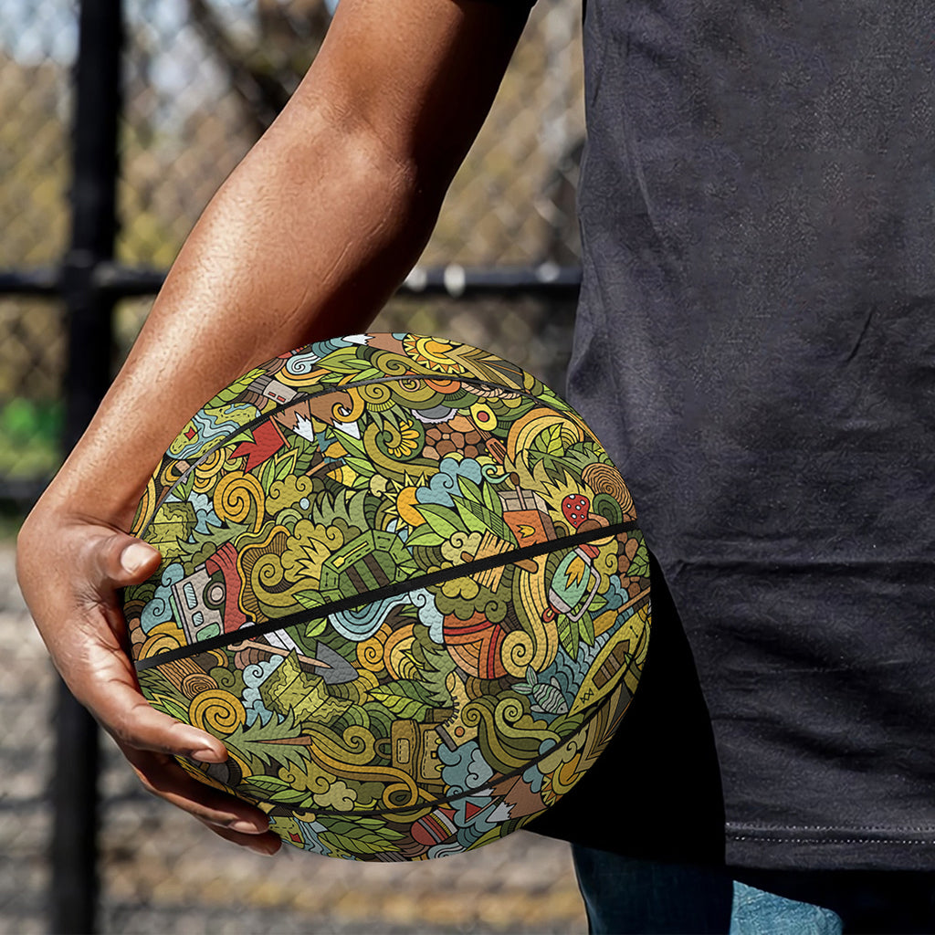 Outdoor Camping Pattern Print Basketball