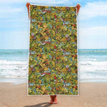 Outdoor Camping Pattern Print Beach Towel