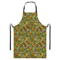 Outdoor Camping Pattern Print Bib Apron With Pocket