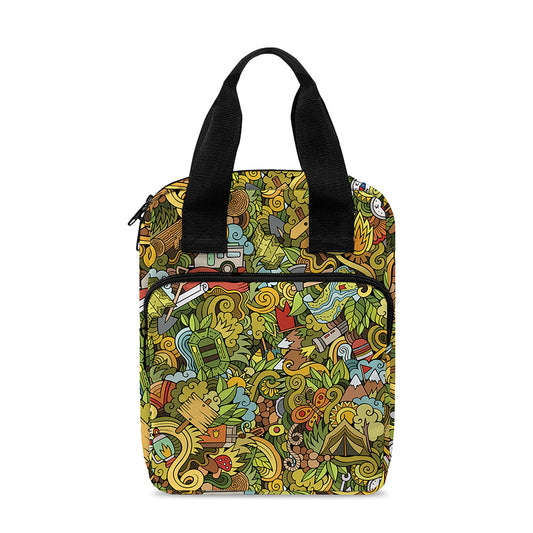 Outdoor Camping Pattern Print Bible Tote Bag