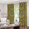 Outdoor Camping Pattern Print Blackout Grommet Curtains