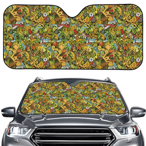 Outdoor Camping Pattern Print Car Windshield Sun Shade