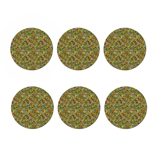 Outdoor Camping Pattern Print Coaster Set