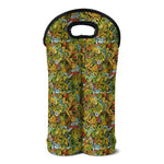 Outdoor Camping Pattern Print Double Neoprene Wine Tote