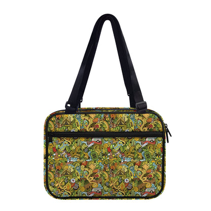 Outdoor Camping Pattern Print Double Strap Bible Bag